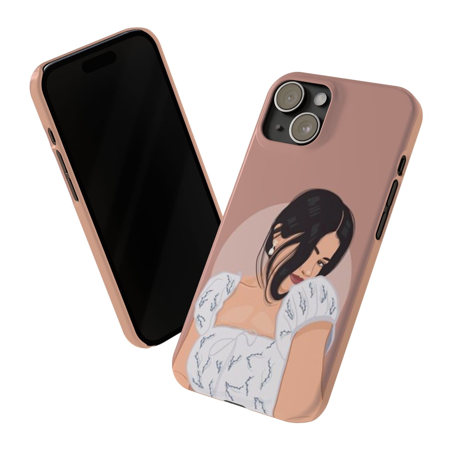 Elegant Illustrated Girl Phone Case - Coverbuddy