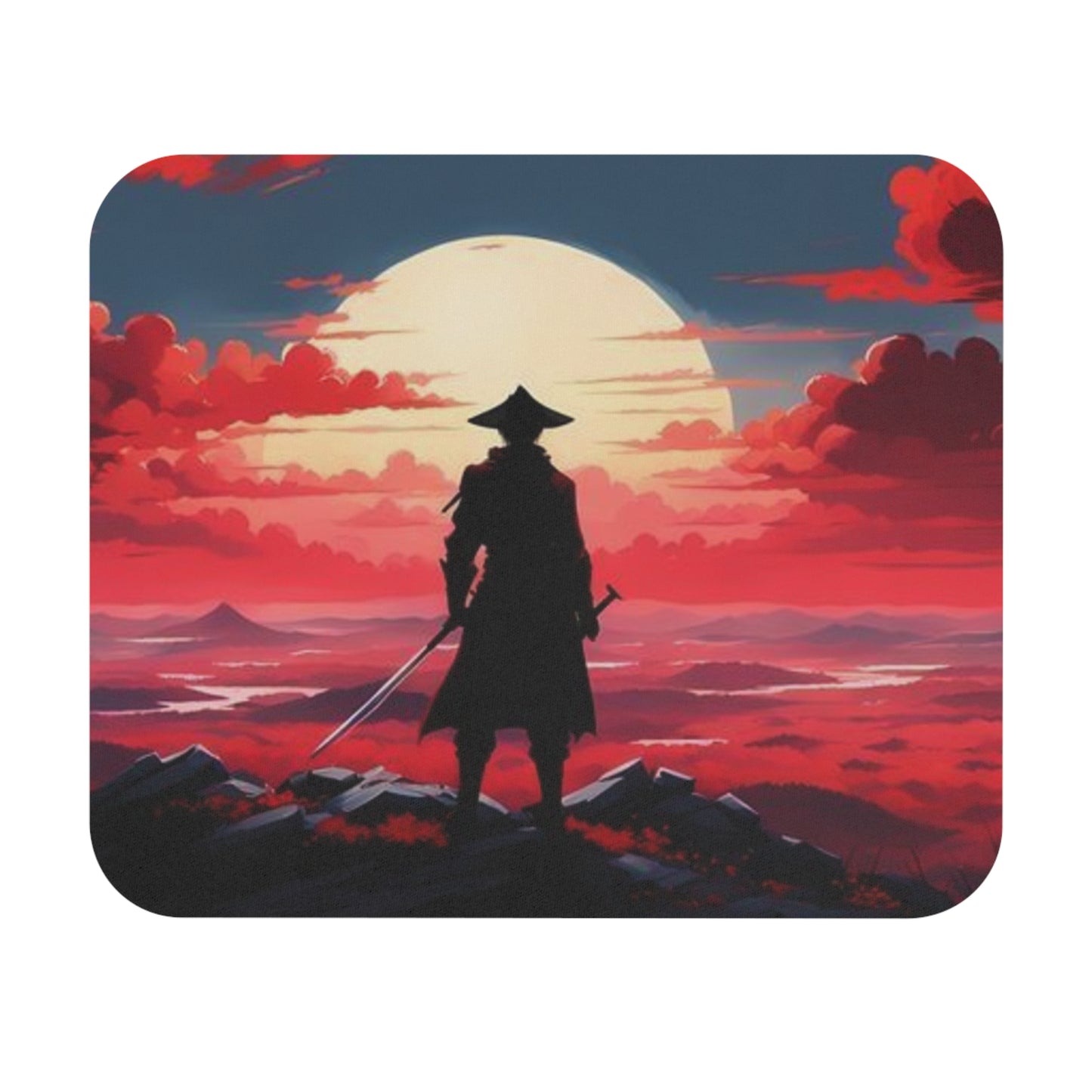 Samurai Anime Mouse Pad – Premium Gaming Desk Mat