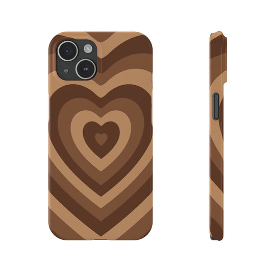 Brown Heart y2k Phone Case - Coverbuddy