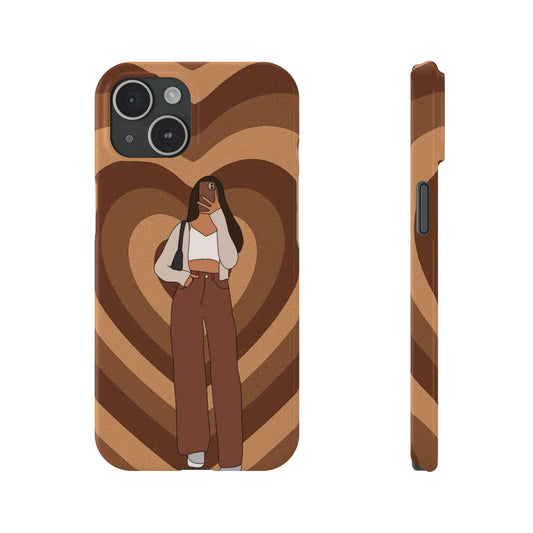 Brown Heart Phone Case - Coverbuddy